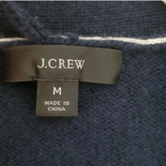 J. Crew wool cashmere blend longline nautical cardigan - Picture 5 of 7